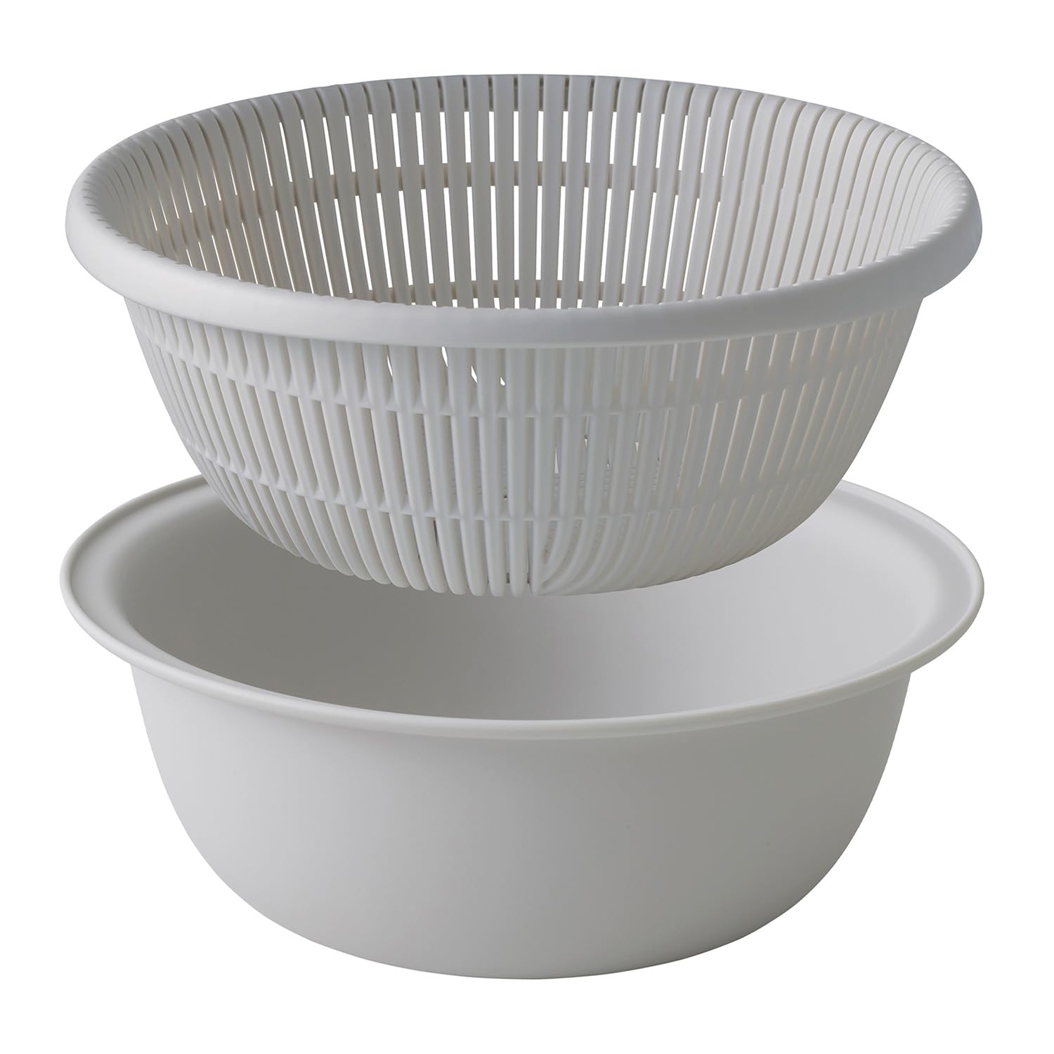 Marna Colander Bowl 21cm Set Colander Bowl Set Heat Resistant Bowl Dishwasher Safe Gray K837GY Marna Basics 2-Piece (Microwave Safe/Heat