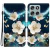 For Motorola Moto G56 5G Case Pattern Printing Anti-Drop Leather Flip Wallet Phone Cover with Lanyard