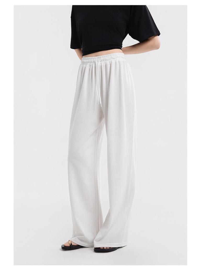Yulu Women's Linen Straight-Leg Summer Pants - Loose, Breathable, Slimming, Versatile, and Casual Long Pants