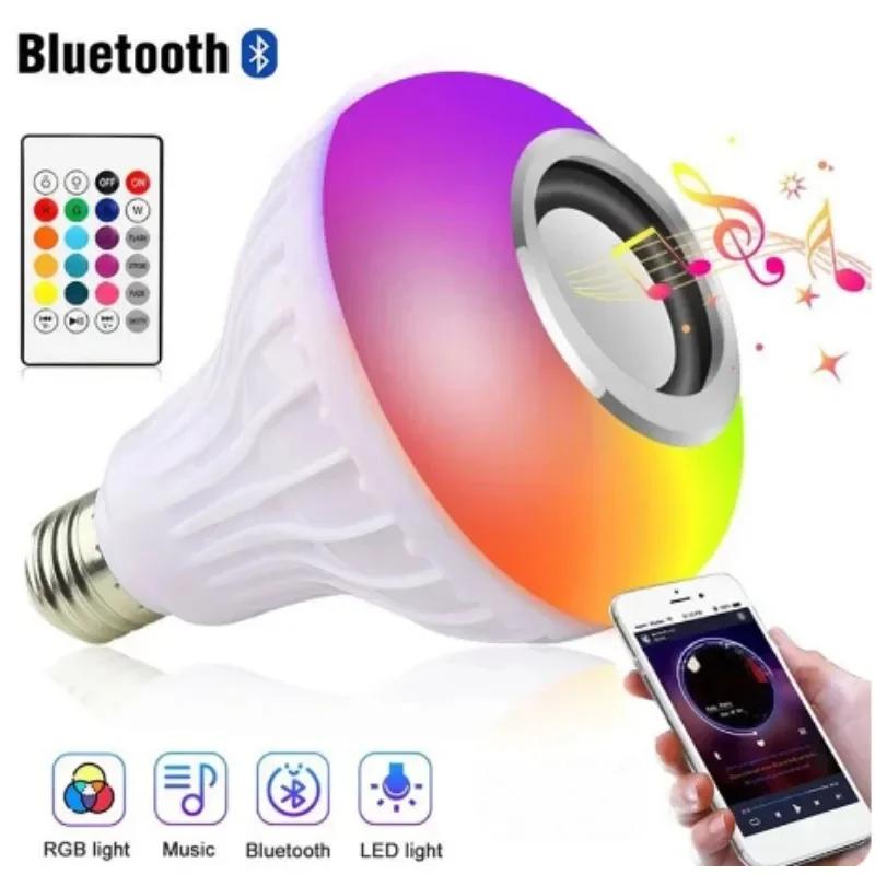 RGB Bluetooth Саундбар-Лампа, Меняющая Цвет Динамик с Синхронизацией Музыки для Спальни Домашний Декор, 85-265В E27 белый