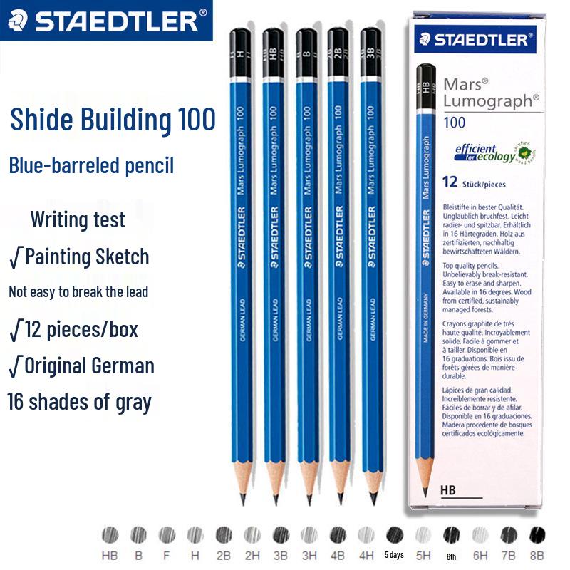 STAEDTLER Professional Blue Barrel Mechanical Pencil for Sketching and Drafting, 2B & HB 2H - 1 Piece чёрный