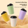 12oz Coffee Mug Stainless Steel Thermos Mug Car Insulated Flask Water Tumbler for Outdoor Sports Non-Slip Travel Vacuum Flask