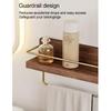 NevStp Shower Caddy Solid Wood Punching Shelf Organizer Rack Floating Shelves Shower Accessories Wall Mounted Multifunctional Bathrooms Kitchens