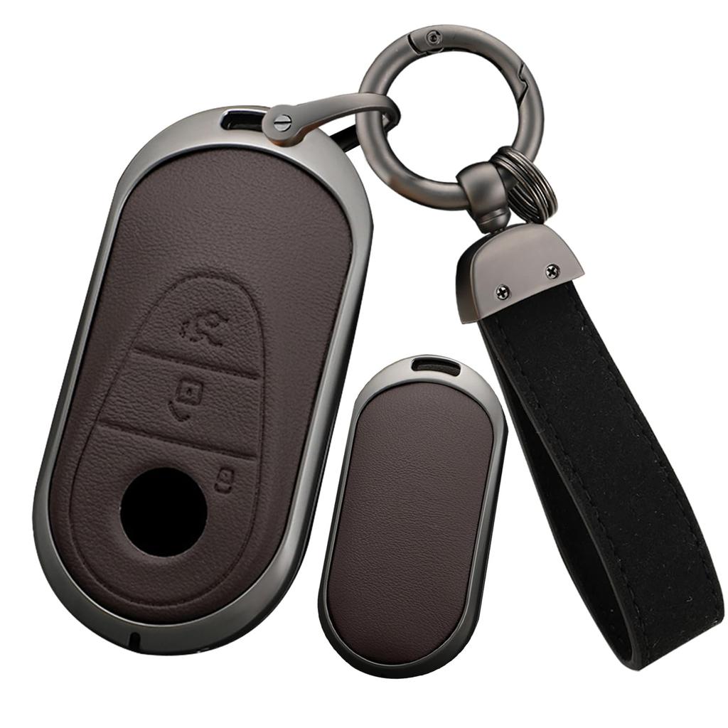 [ontto] Mercedes Smart Key Case, Key Holder, Alloy + Leather, Key Cover, For Benz