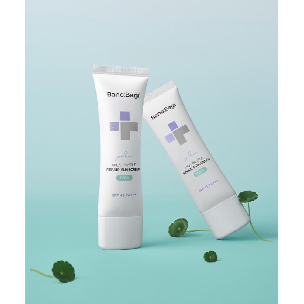 

Banobagi Солнцезащитный крем с расторопшей и центеллой Азиатской Repair Cica Sunscreen Plus Spf45pa3+ NONE