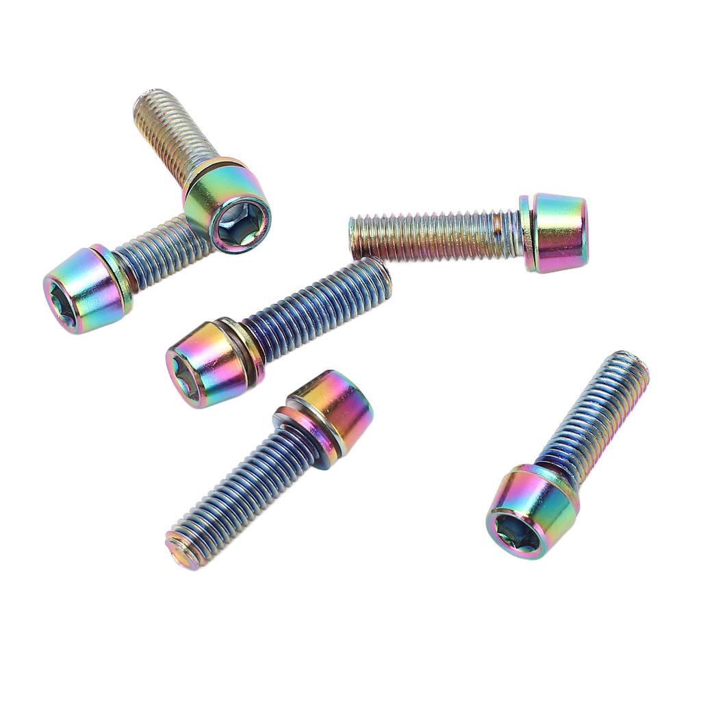 Steel Water Bottle Cage Bolts M5x23mm Colorful Water Bottle Cage Bolts for Fixing Handlebar Ends