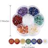 CrystalTears 7 Chakra Kristallsteine, Natürliche Reiki Heilkristalle mit eingravierten Chakra-Symbolen, Trommelpoliertes Chakra-Stein-Set