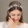 1PC Handmade Crystal Headgear Bridesmaid Bride Wedding Garland Hair Accessories Pearl Head Flower Headband