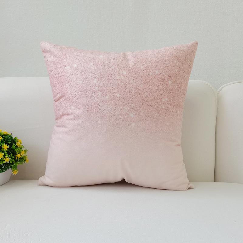 45x45cm Warm Pink Geometric Cushion Cover Pineapple Letter Simple Pillow Cover Ins Printing Poster Sofa Office Home Decoration