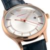 Emporio Armani Quartz Watch with Leather Silver and Navy Blue Men's Strap, AR11131, [Used]