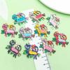 10 Colorful Enamel Alloy Cat Pendant Charms for DIY Jewelry