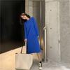 Spring and Autumn Korean Version of Trendy Comfortable Fit and Thin Medium and Long Long-sleeved Straight Dress