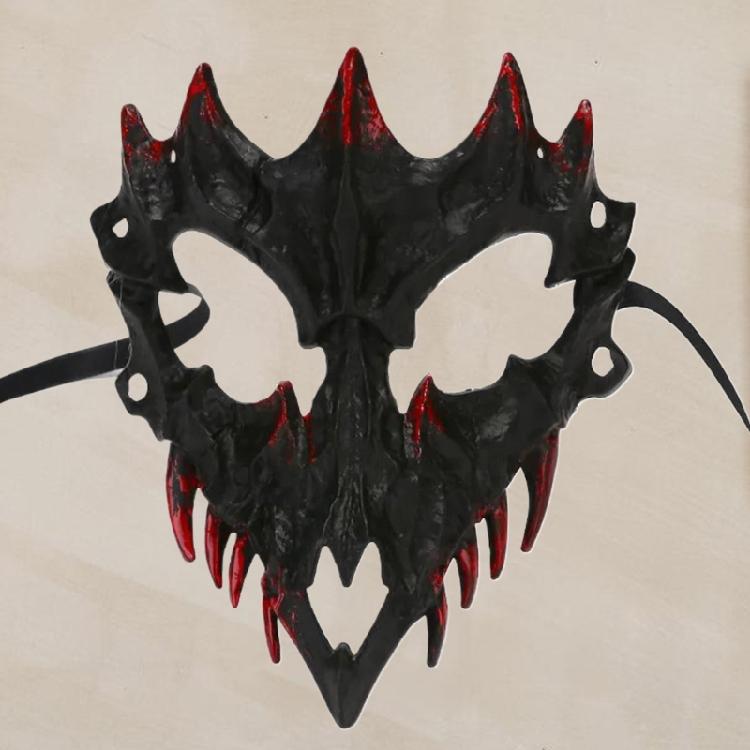 Halloween Mask Scary Mask Decorative Mask Dog Cosplay Mask Half Face Mask Anime Dragon Mask Party Decoration Mask