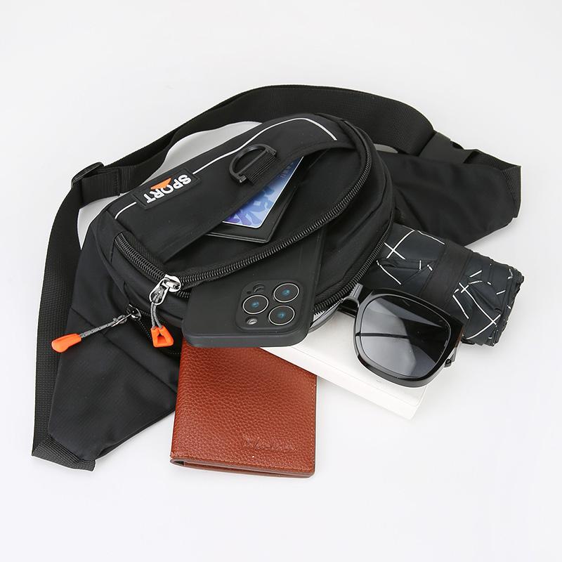 Herre Multifunksjonell Midjeveske Skulderveske Sport Utendørs Stor Kapasitet Crossbody-veske Mobiltelefonveske