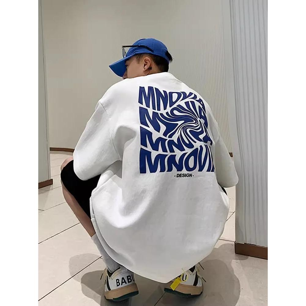 Letter Graphic Men's T-shirts Quality Cotton Clothing Fashion Hip Hop Streetwear Summer New Male Short Sleeve Tees Harajuku Tops