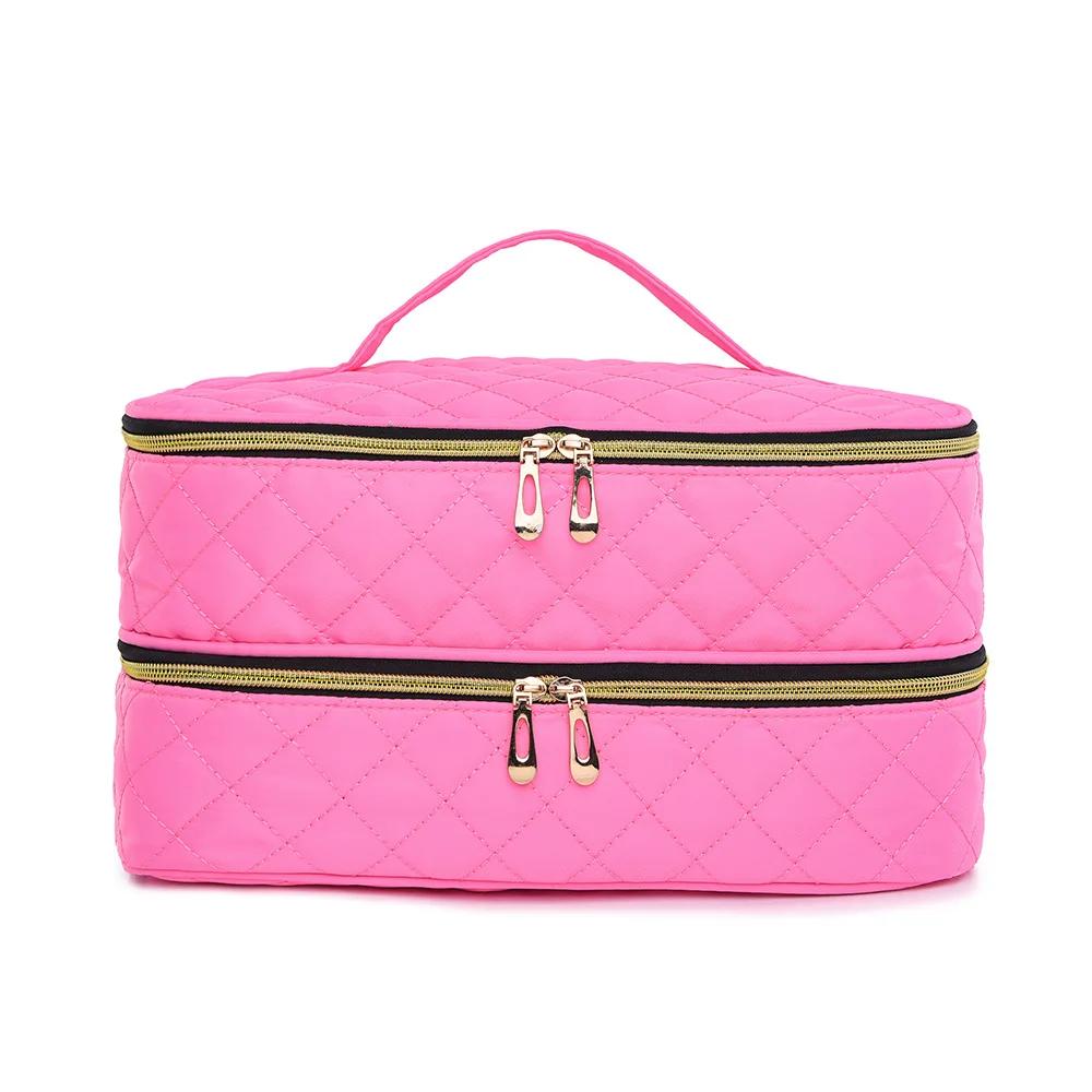 40 Grids Nail Polish Storage Bag Essential Oil Case Portable Cosmetic Large Handbag Organizer with Handle for Travel Nail salon