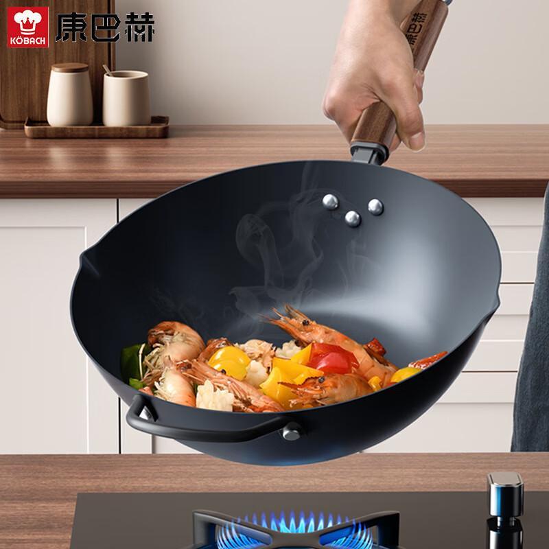 Kangbach 32cm Titanium Non-Coated Iron Wok