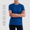 Women's Gray Outdoor Merino Wool Quick-Dry Mesh Short Sleeve Hiking T-Shirt
