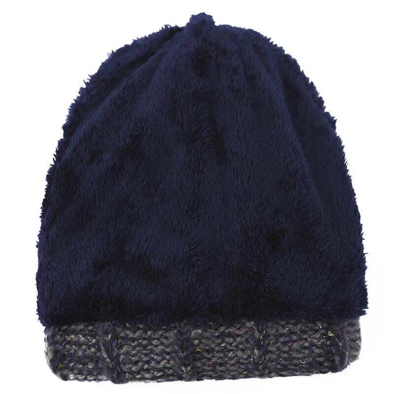 ZHENYUEQI KING Knitted Beanie with Leather Tag