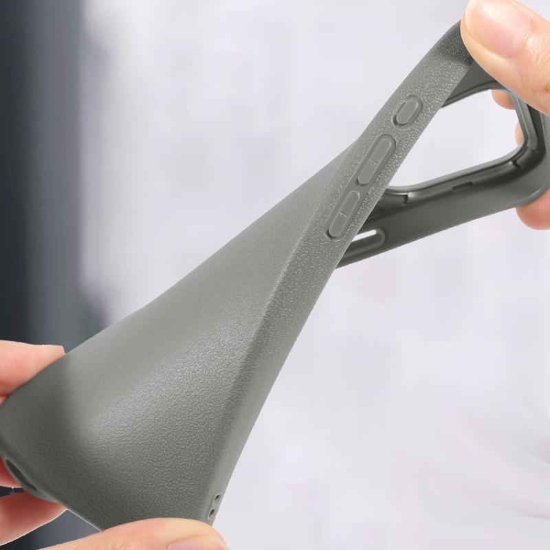 Luksusowe etui ze skóry PU dla iPhone 16 Pro Max, Premium Teksturowane Odporne na wstrząsy Etui Ochronne z Metalową Ramką na Aparat