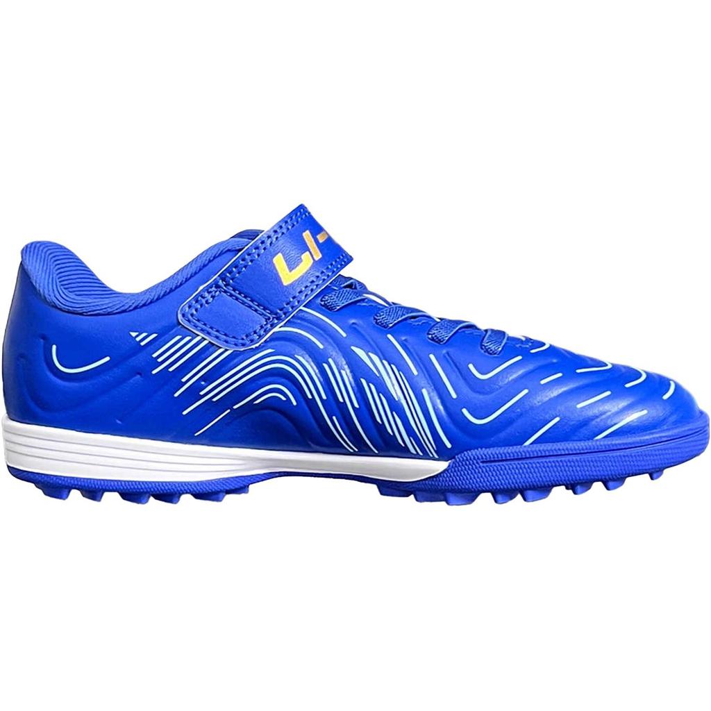Li Ning Kids Comfortable Versatile Shock Absorbing Durable Low Top Soccer Shoes Kids sneaker Blue YKGV008-5