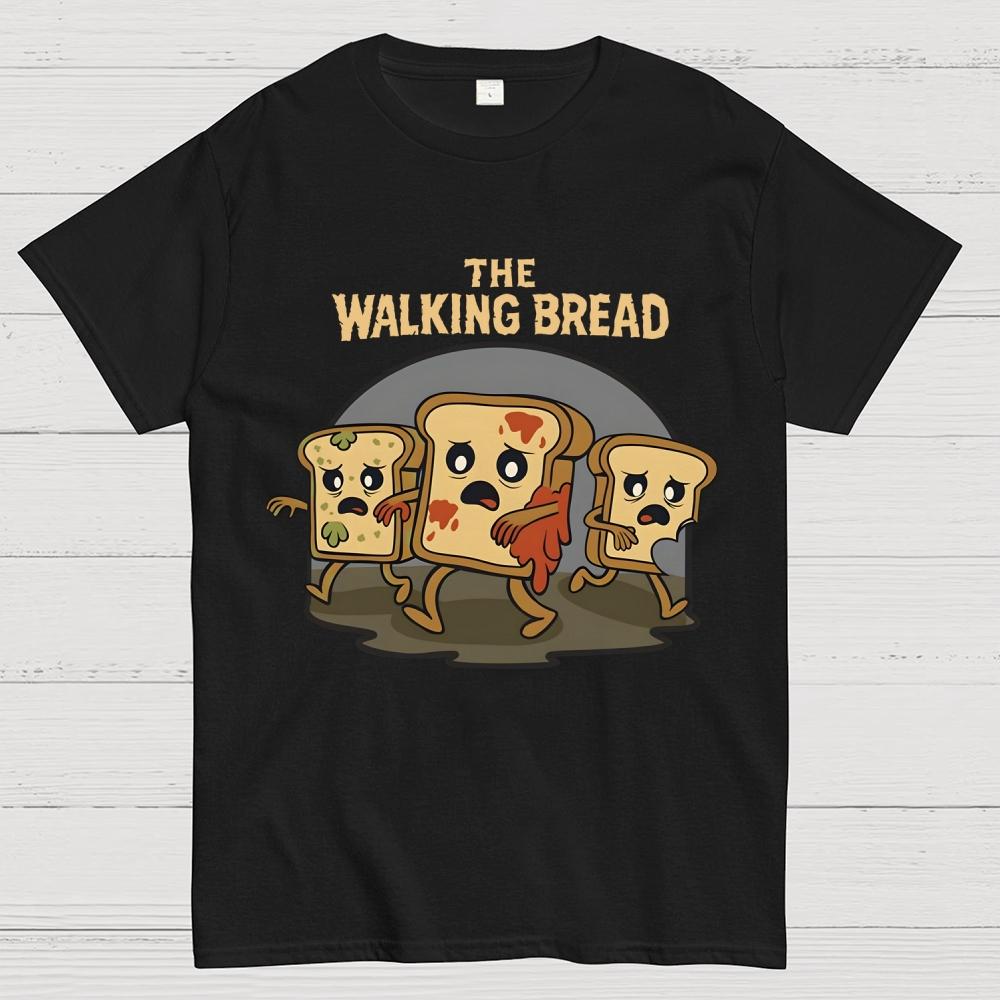 The Walking Bread Unisex 100% Cotton Summer Casual Cool Loose T-Shirt