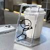 Funny Man Soft Clear Phone Case For iPhone 11 12 13 14 15 Pro Max Middle Finger iPhone 7 8 Plus X XR XS Max Shockproof Cover