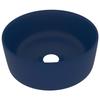 VidaXL Lavabo Rond de Luxe Vasque à Poser de Toilette Lave-mains de Salle de Bain Vestiaire Cuisine Maison Intérieur Bleu 147012