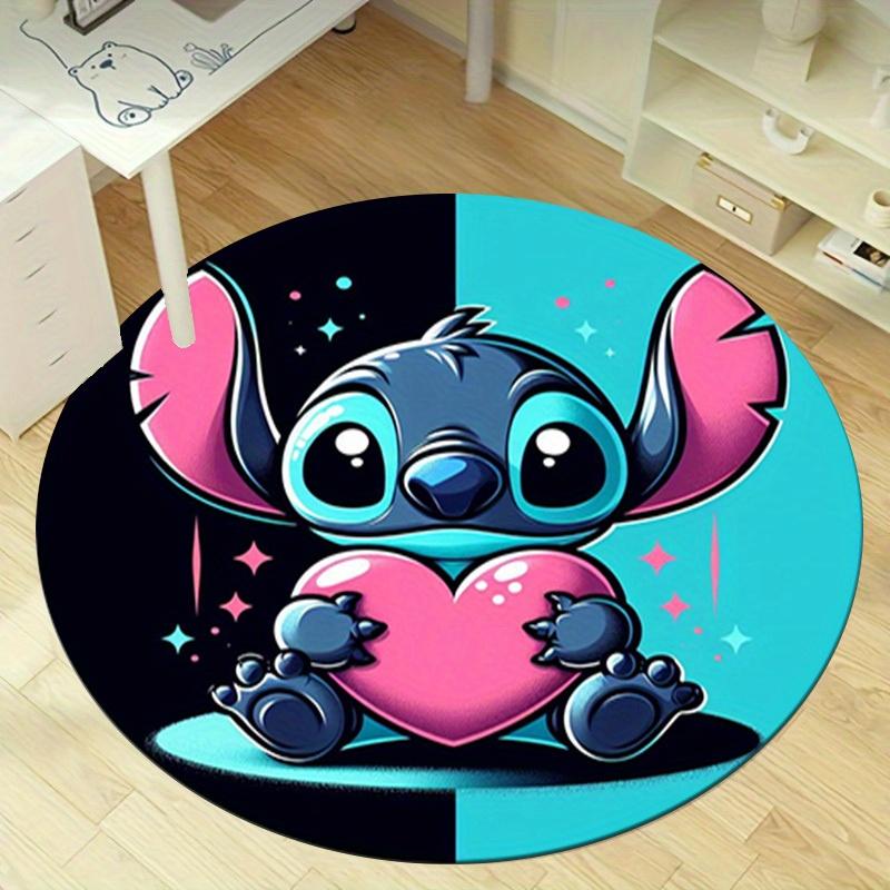 

1pc Stitch Holding Heart Design Circular Rug for Home, Office, Outdoor Use, Gift IdeaRD05175 80cm by 80cm