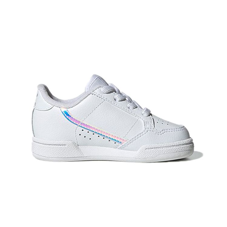 Adidas Originals Continental 80 El I Comfortable Versatile Low-Top Walking Shoes Baby Shoes Pearl-White EE6513