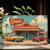 Vintage Metal Car Sign Decor Gift For Auto Lovers Garage Wall Art