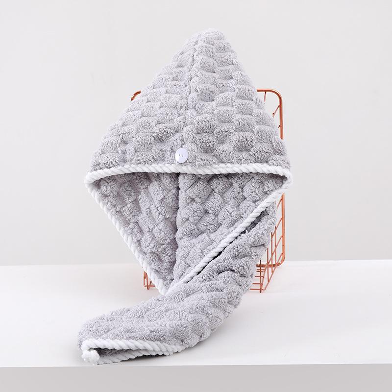 Cloud-Shaped Super Absorbent Hair Drying Cap - Lint-Free, Quick-Dry Towel Wrap