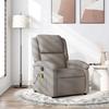 Vidaxl Reclining Massage Armchair, Taupe, Fabric Upholstered