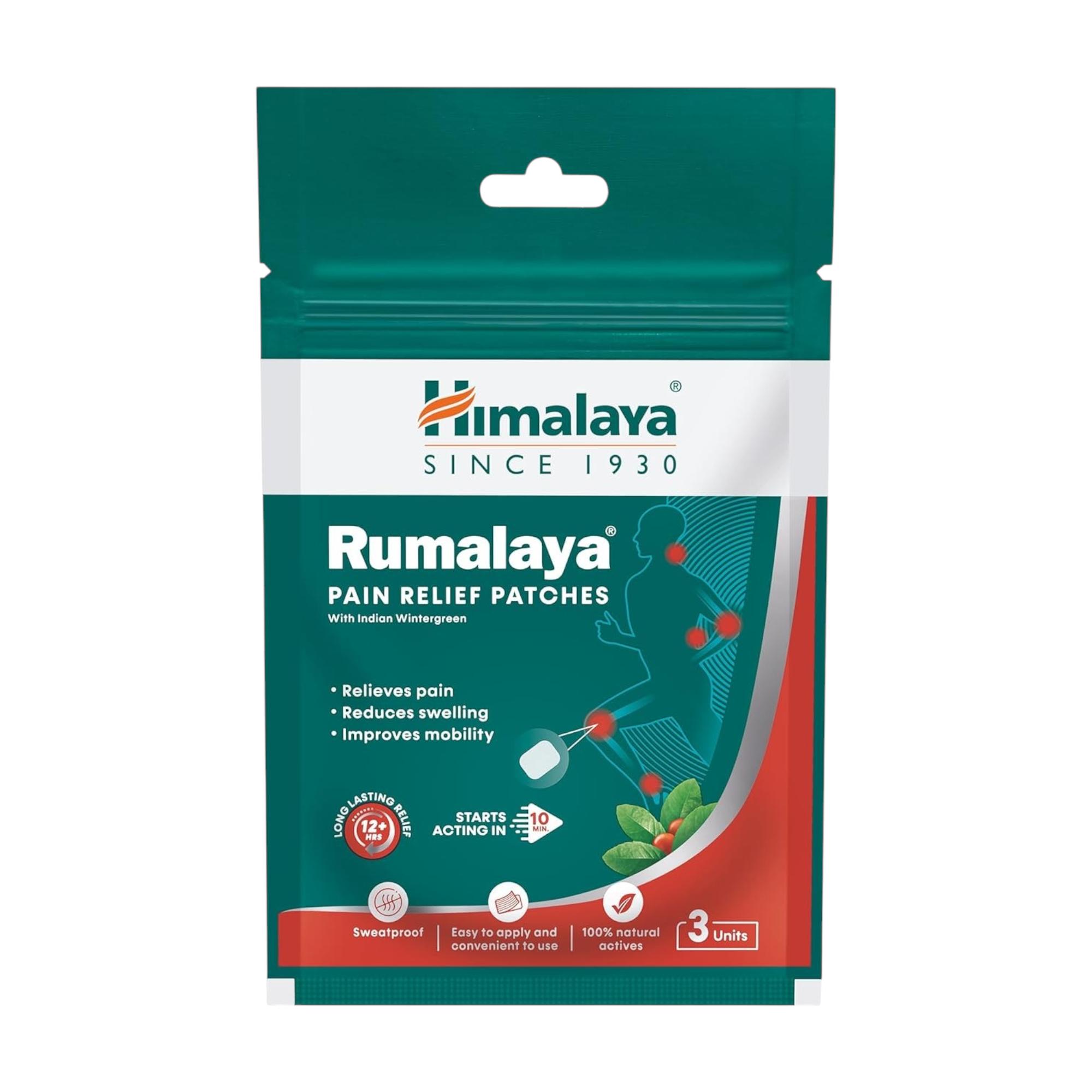 

Himalaya Rumalaya Обезболивающие согревающие пластыри для колена, спины, шеи, лодыжки, 3 пластыря