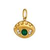 CARLIDANA Colorful Eyes Bohemian Natural Stone Eyes Charm Stainless Steel Gold Plated Zircon Matching Pendant Accessories