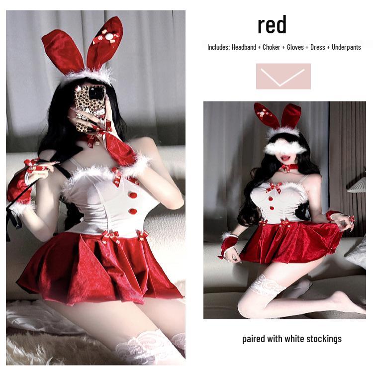 Sexy Slimming Lingerie Bunny Girl New Year's Cosplay Christmas Suspender Dress