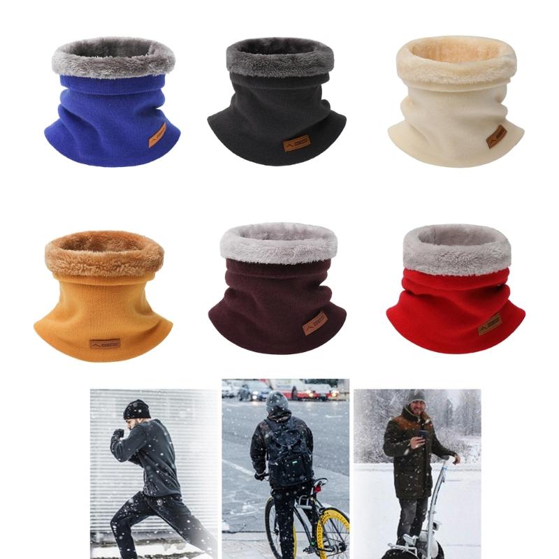 Inner Plush Neck Warmer Winter Neck Windproof Scarf for Woman Face Cover Scarf