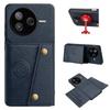 Vintage Leather Card Holder Phone Case for Xiaomi Poco F7 Pro,F7 Ultra Card Pockets Dual Snap Buttons Flip Wallet Shell