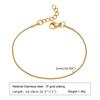 Rundes Schlangenglied-Armband für Damen, Fischgrät-Gliederarmband, Stapelbares Edelstahl 18 Karat Vergoldeter Schmuck 1mm-3mm