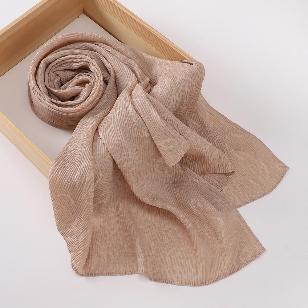 New women's bag head rose pattern scarf, Malaysian crumpled fashion wrap headscarf