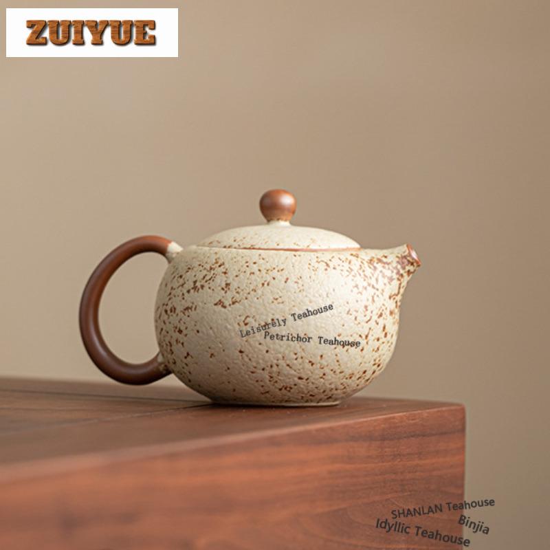 250ml Coarse Pottery Xishi Teapot Vintage Tea Infuser Pot Household Tea Maker Kettle With Filter Puer Tea Services Collection