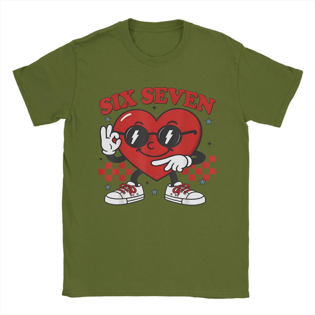 Unisexs Cool Hearts Sunglasses 67 Valentines Day T Shirt Pure Cotton Clothes Vintage Short Sleeve Crewneck Tees Plus Size TShirts
