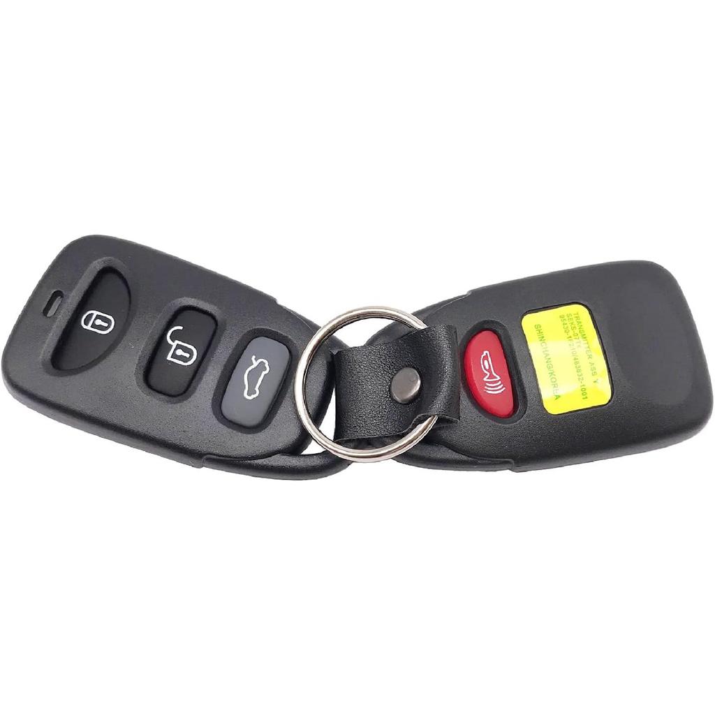 Keyless Entry Remote Key Fob Cover Case Fit for 2007-2010 Hyundai Elantra 2006-2010 Sonata Tucson for Kia Key Fob Shell 4 Buttons (1)