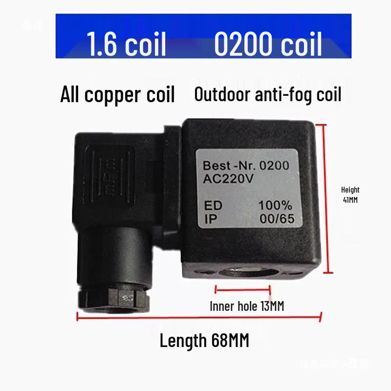 

Copper Solenoid Valve Coil, Model Best-Nr.0200, 1.6 Hailong Type, Bore Diameter: 1 DC 24V