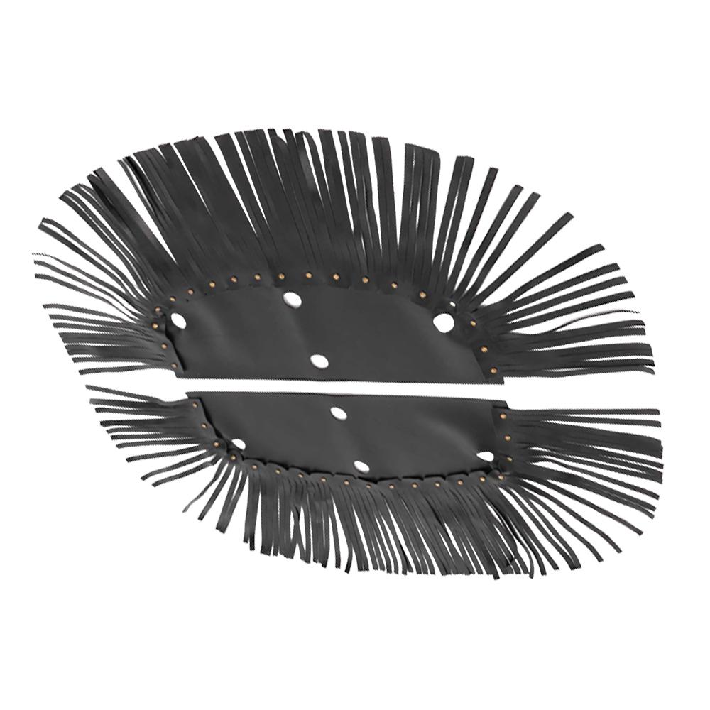 

PU Leather Motorcycle Floorboard Fringe Cover Foot Pedal Tassel Cover For Harley Honda Yamaha Suzuki 2Pcs