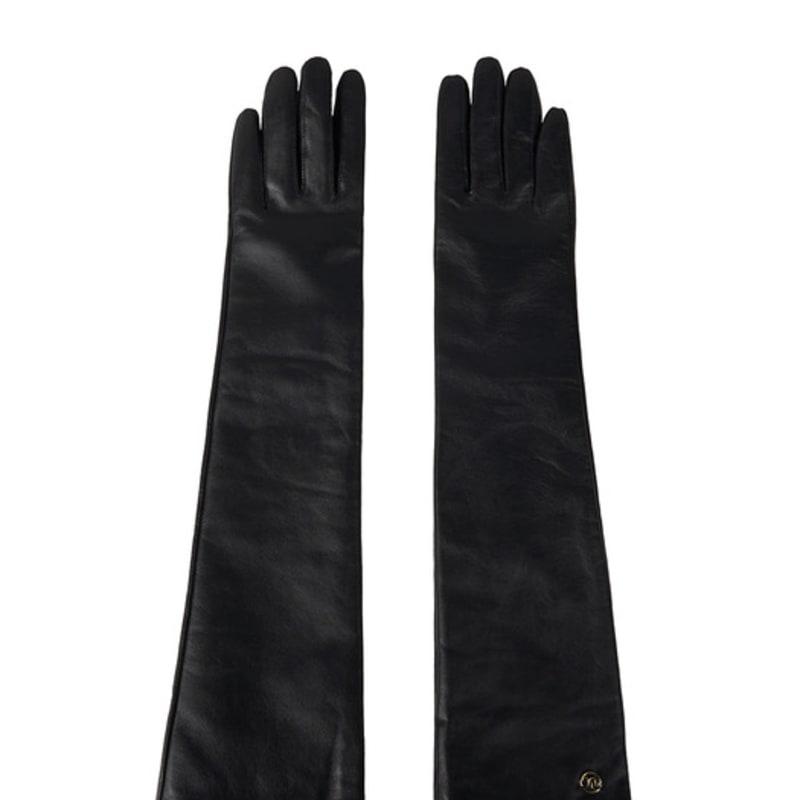 MAUVER U Tawny Lambskin Leather Gloves _ Black