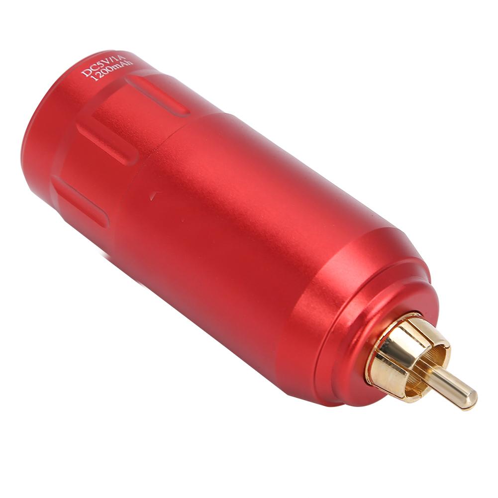 Kabelloses Tattoo-Maschinen-Netzteil Motor Tattoo-Stift-Netzteil Cinch-Stecker 1200mAh Rot