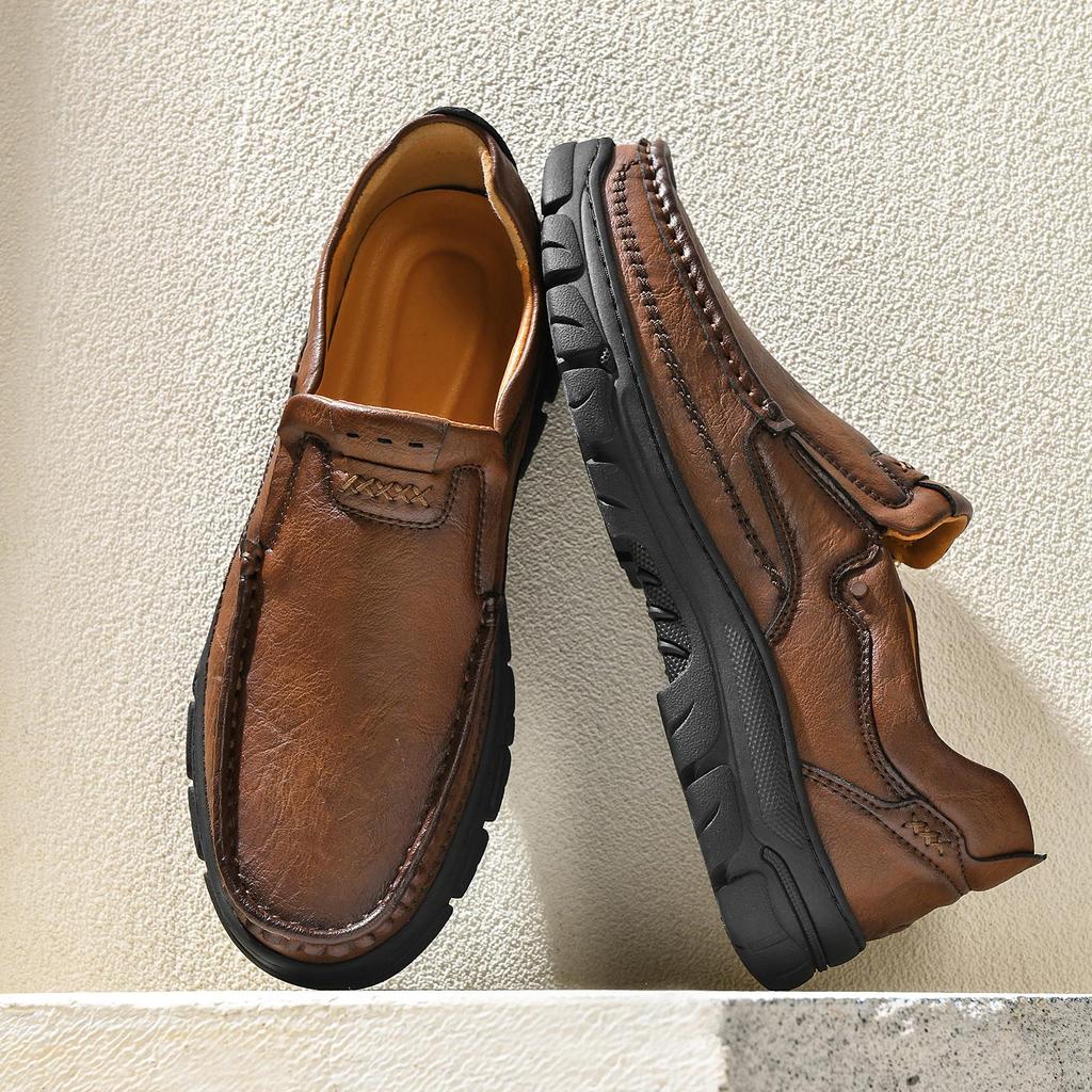 Ručně vyráběné kožené boty Muži Běžné Business Oxfords Boty Pro muže Ploché boty Mokasíny Pánské boty