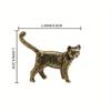 Charming Kitten Statue - Handmade Metal Tea Pet, Exquisite Detail Design, Suitable for Desktop Decoration or Personal Collection