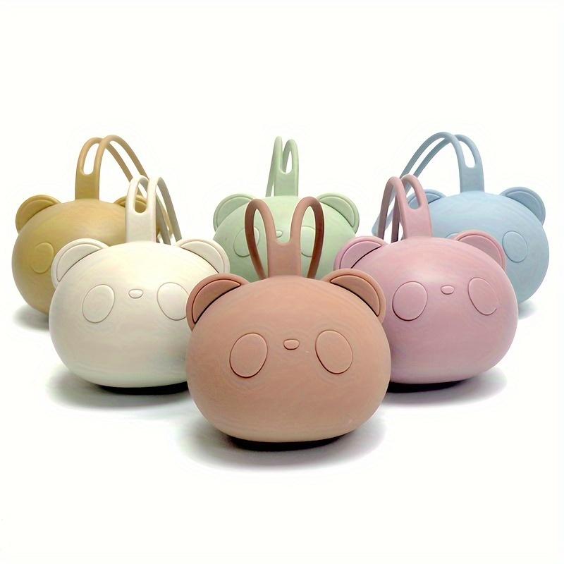 Nouveau Produit Vente Étui Porte-Sucette Bébé Forme Ours Panda Épais Couvercle Tétine Silicone pour Nourrisson